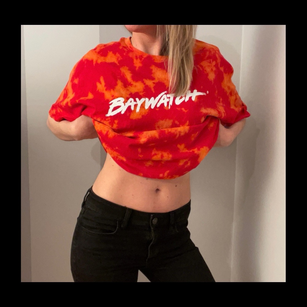 BAYWATCH Red + Orange Tie-Dye T-Shirt